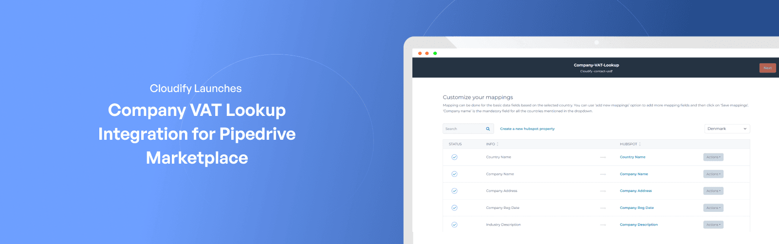 Company VAT Lookup Integration for Pipedrive Marketplace