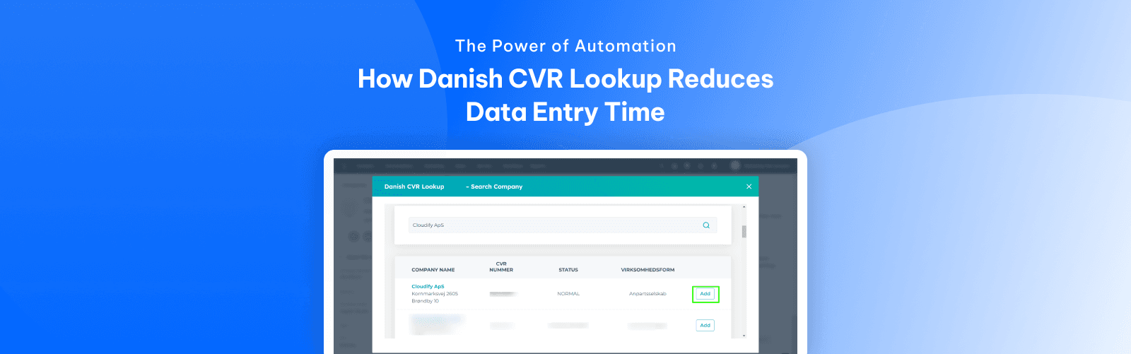 How Danish CVR Lookup Reduces Data Entry Time